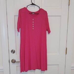 HEIMISH USA Pink Button-Front Mini Dress